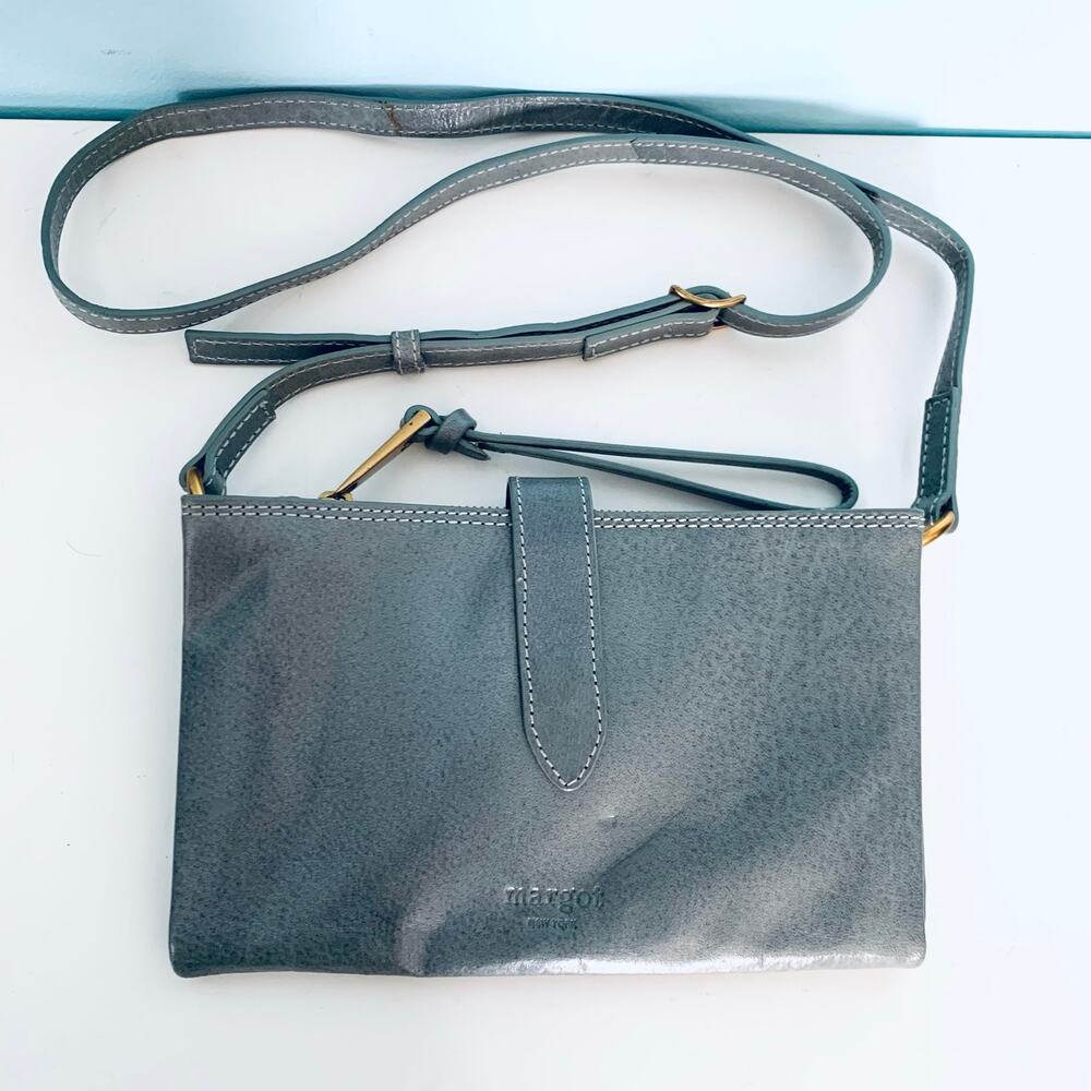 Margot New York Mia Slate Blue Crossbody/Wristlet - Picture 2 of 7